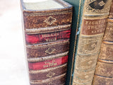 Fielding's Works Faux Book Bookends (Vol I - Plays / Vol IV - Tom Jones)