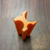 5x5 cm Spine Rounding Tool with 4 Grooves (Rondzetblok / Rundeholz, 3D-Printed)