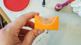 5x5 cm Spine Rounding Tool with 4 Grooves (Rondzetblok / Rundeholz, 3D-Printed)