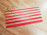 Set of Thin Spacers (Imperial) Gauges/Straightedges for Bookbinding, Cartonnage, and Other Crafts (2.5 mm high, 3d-printed, Mark II)