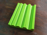 20x2.5 cm Spine Rounding Tool with 4 Grooves (Rondzetblok / Rundeholz, 3d-printed)