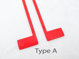 Set of Thin L-Spacers (Metric) Gauges/Straightedges for Bookbinding, Cartonnage, and Other Crafts (2.5 mm high, 3d-printed, Mark II)