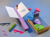 Bookbinding Set #3B: Section Punching Cradle Type B + Corner Cutting Jigs + Corner Clamps for Boxmaking (3d-printed, Mark II)