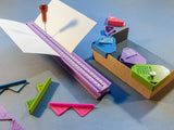 Bookbinding Set #3B: Section Punching Cradle Type B + Corner Cutting Jigs + Corner Clamps for Boxmaking (3d-printed, Mark II)