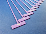 Set of Thin T-Spacers (Imperial) Gauges/Straightedges for Bookbinding, Cartonnage, and Other Crafts (2.5 mm high, 3d-printed, Mark II)