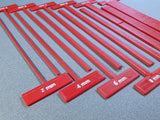 Set of Thin T-Spacers (Metric) Gauges/Straightedges for Bookbinding, Cartonnage, and Other Crafts (2.5 mm high, 3d-printed, Mark II)