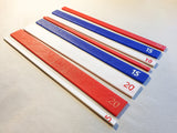 Set of Thin Spacers (Metric) Gauges/Straightedges for Bookbinding, Cartonnage, and Other Crafts (2.5 mm high, 3d-printed, Mark II)
