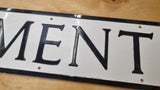 Vintage Parchment Street Road Sign from Chichester, UK