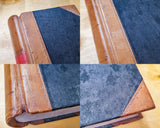 Antique 1000-Page Cash Book / Ledger (blank, quarter leather binding)