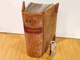 Huge Blank Antique 1300-Page Ledger (blank, leather binding)