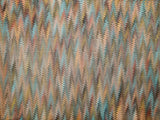 Marbled Paper: Burgundy, Teal & Yellow Chevron by Papier Prina (sheets with a cut)