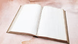 Antique 18th-Century Ledger (blank, ca. 500 pages, vellum binding, some pages removed/missing)