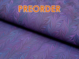 Marbled Paper: Purple Feathered Chevron by Papiers Prina