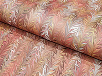 Marbled Paper: Feathered Chevron Red Rooster by Papiers Prina