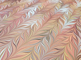 Marbled Paper: Feathered Chevron Red Rooster by Papiers Prina