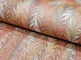 Marbled Paper: Feathered Chevron Red Rooster by Papiers Prina