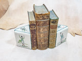 Pair of Antique Delft-Style Painted Bookends Themed with Hunting