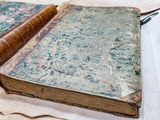 Pair of Antique 18th-Century Blank Ledgers (blank, ca. 550 pages each, laid paper, Whatman paper rubricator, half-leather binding)