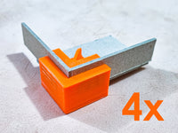 4x Three-Sided Magnetic Corner Clamps (90-degree, 3d-printed, Mark II)