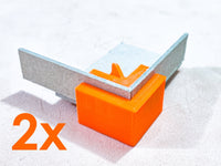 2x Three-Sided Magnetic Corner Clamps (90-degree, 3d-printed, Mark II)