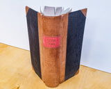 Antique 1000-Page Cash Book / Ledger (blank, quarter leather binding)