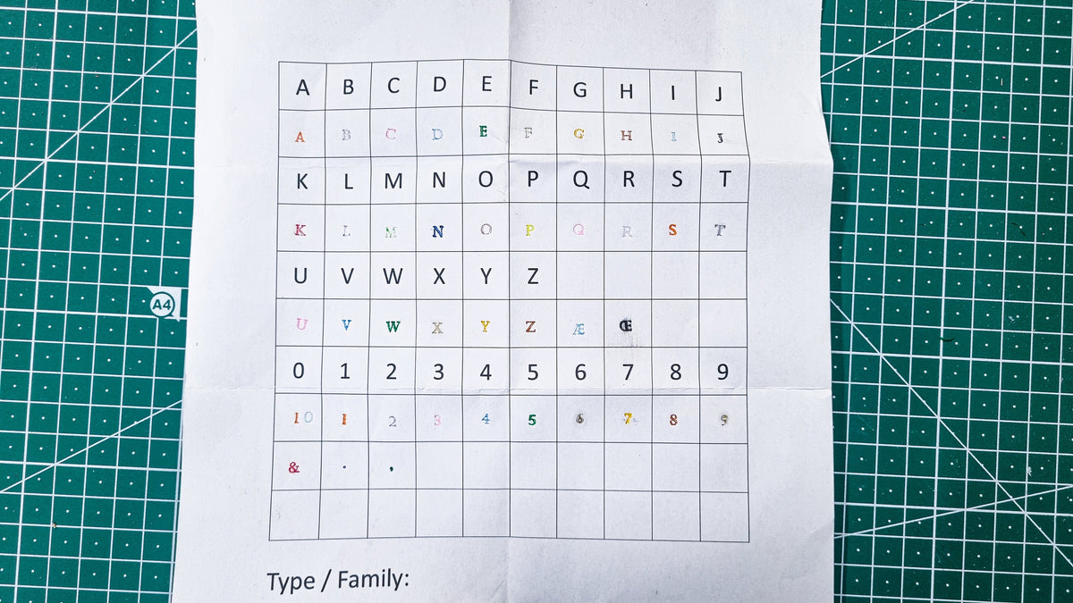 Vintage Set of Brass Handle Letters for Gilding / Blind Tooling Leathe