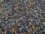 Marbled Paper: Moiré Blue, Red & Gold by Papier Prina
