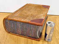 Huge Blank Antique 1300-Page Ledger (blank, leather binding)