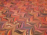 Marbled Paper: Red Waved Chevron by Papier Prina
