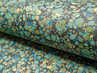 Marbled Paper: Green & Blue Shell by Papier Prina